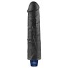 Real Softee tölthető élethű fekete vibrátor - 24 cm