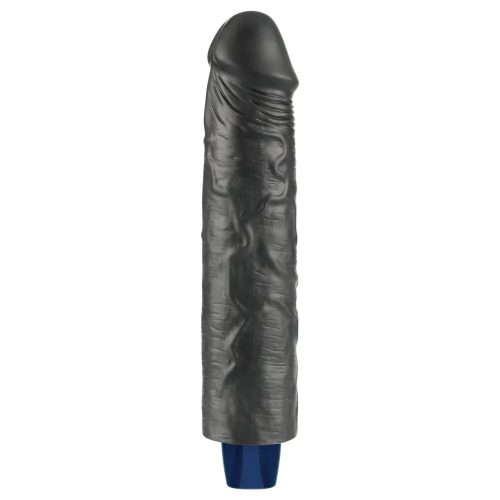 Real Softee tölthető élethű fekete vibrátor - 24 cm