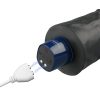 Real Softee tölthető élethű fekete vibrátor - 24 cm