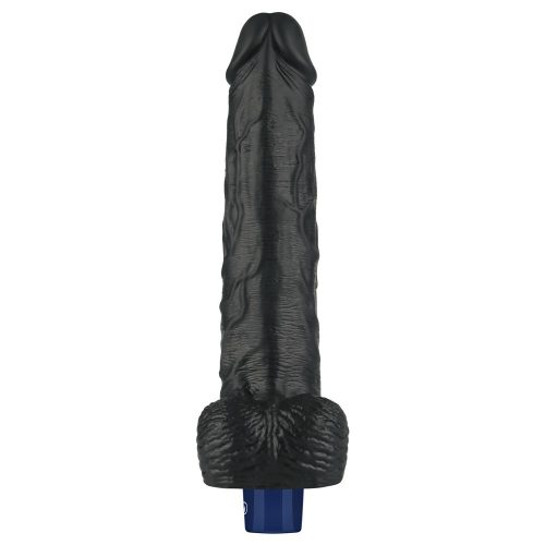Lovetoy Real Softee élethű fekete herés vibrátor - 25 cm