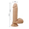 Távirányítós, letapasztható herés vibrátor - 20 cm