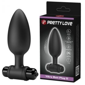 Pretty Love vibrációs szilikon anál tágító - fekete