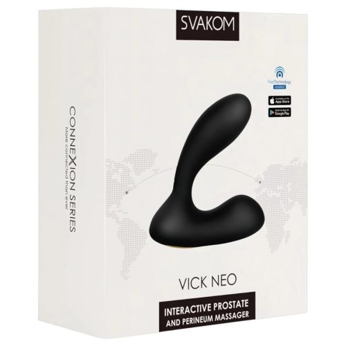 Svakom Vick Neo - fekete akkus VR anál vibrátor