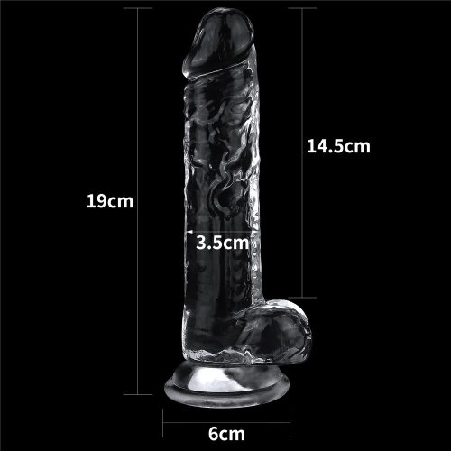 Lovetoy áttetsző zselés dildó -19 cm
