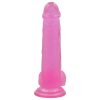 Lovetoy Jelly Studs - pink tapadókorongos dildó - 20cm