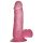 Lovetoy Jelly Studs - pink tapadókorongos dildó - 15cm