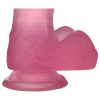 Lovetoy Jelly Studs - pink tapadókorongos dildó - 15cm