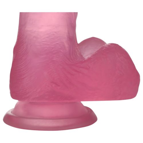 Lovetoy Jelly Studs - pink tapadókorongos dildó - 15cm