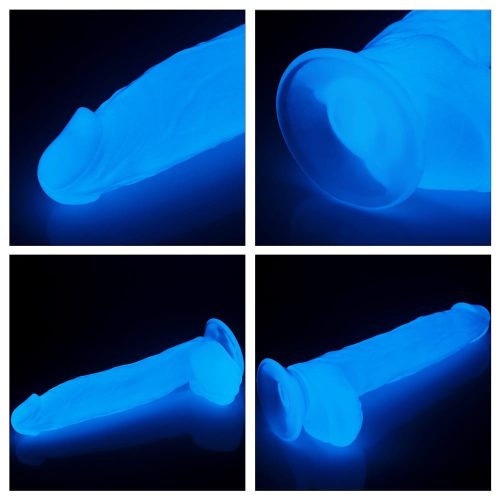 Lumino sötétben világító letapasztható dildó - 26 cm