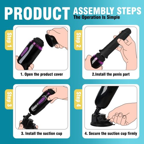 Hiram hand-free thrusting pocket dildo machine - lökő vibrátor