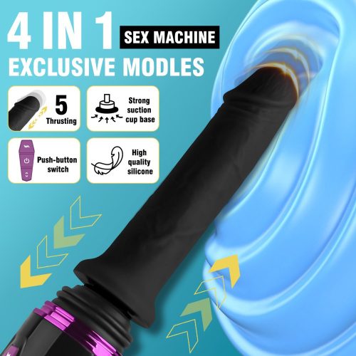 Hiram hand-free thrusting pocket dildo machine - lökő vibrátor