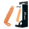 Addicted péniszvastagító köpeny heregyűrűvel - 18 cm