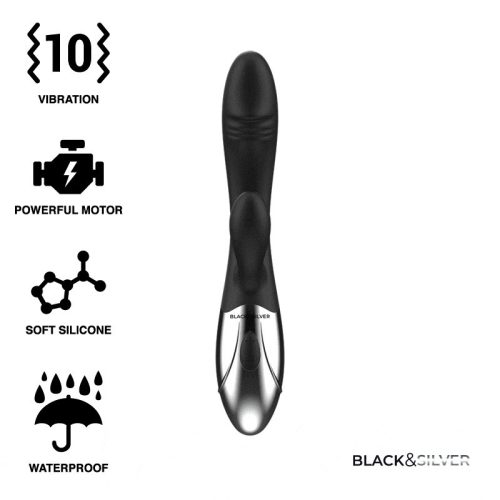 Black&Silver Kaleb akkus csiklókaros vibrátor