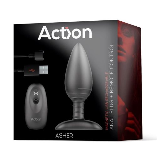 Action Asher akkus anál vibrátor távirányítóval