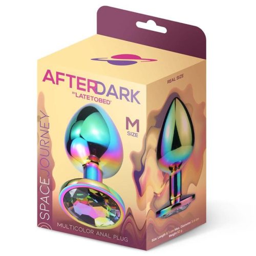 Afterdark szivárvány köves análkúp - közepes méret