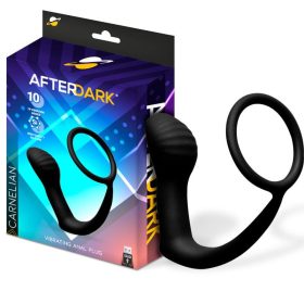 Afterdark Karneol rezgő anál dugó péniszgyűrűvel