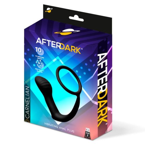 Afterdark Karneol rezgő anál dugó péniszgyűrűvel