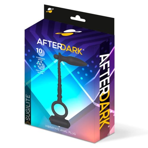 Afterdark Sugilite vibrációs péniszgyűrű anál dugóval