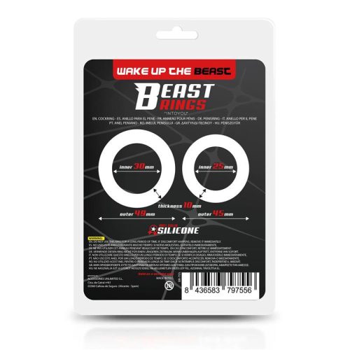 Beast tömör szilikon dupla péniszgyűrű