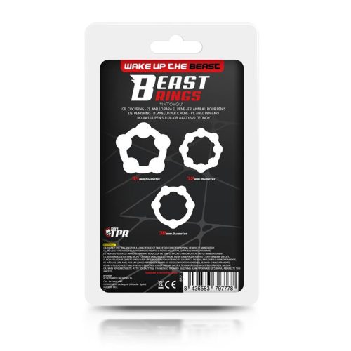 Beast áttetsző péniszgyűrű szett