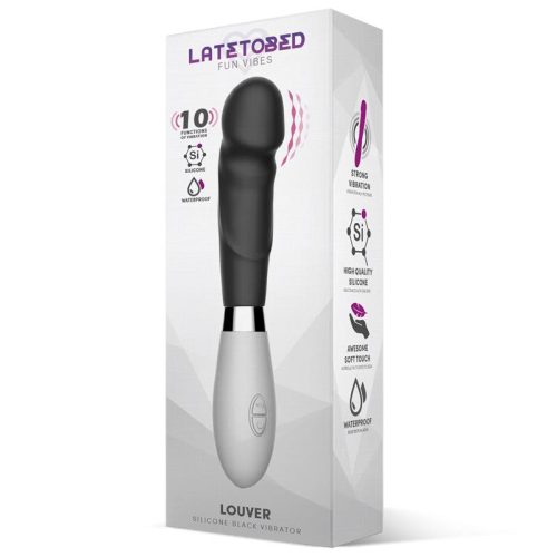 Latetobed Louver szilikon fekete vibrátor