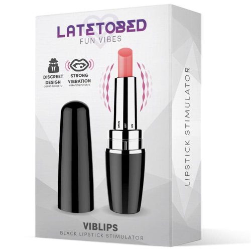 Latetobed Viblips rúzs vibrátor - fekete