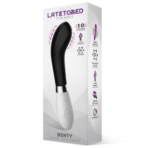 Latetobed Benty szilikon G-pont vibrátor - fekete