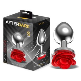 Afterdark fém anál dugó vörös rózsával - kicsi