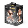 Afterdark rose gold anál dugó fehér rózsával - közepes