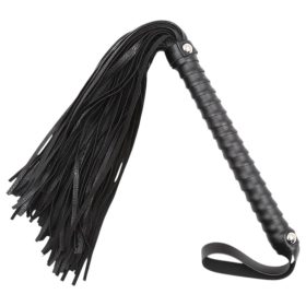 Latetobed fekete textúrált ostor - 48cm