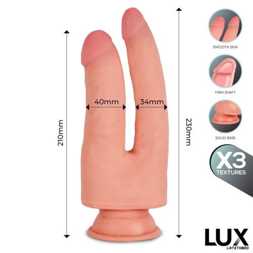 LUX Franz Triple Density Double Dildo - kétvégű dildó- 23 cm