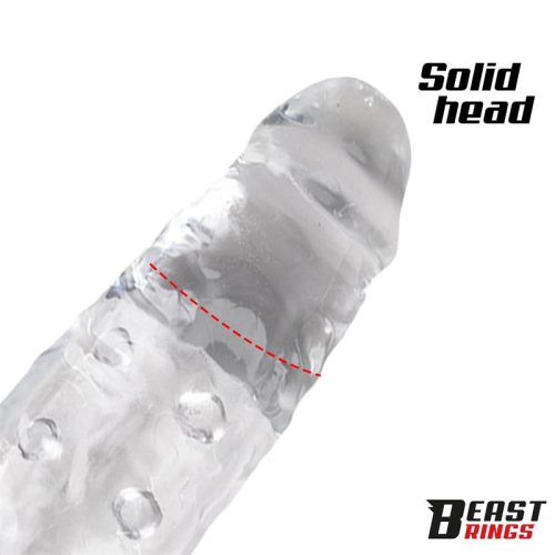 Beast péniszhosszabbító köpeny heregyűrűvel -23 cm