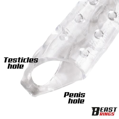 Beast péniszhosszabbító köpeny heregyűrűvel -23 cm