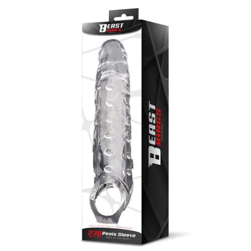 Beast péniszhosszabbító köpeny heregyűrűvel -23 cm