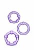 Stay Hard beaded cockrings – lila erekció gyűrű szett (3 db)