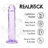RealRock - lila dildó tapadókoronggal - 12,7 cm