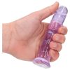 RealRock - lila dildó tapadókoronggal - 12,7 cm