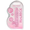 RealRock - átlátszó pink élethű dildó - 15cm
