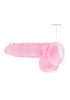 RealRock - átlátszó pink élethű dildó - 15cm