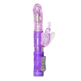 Easytoys Butterfly - lila forgó-lökő vibrátor 