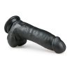 Easytoys - fekete tapadókorongos, herés dildó - 20 cm