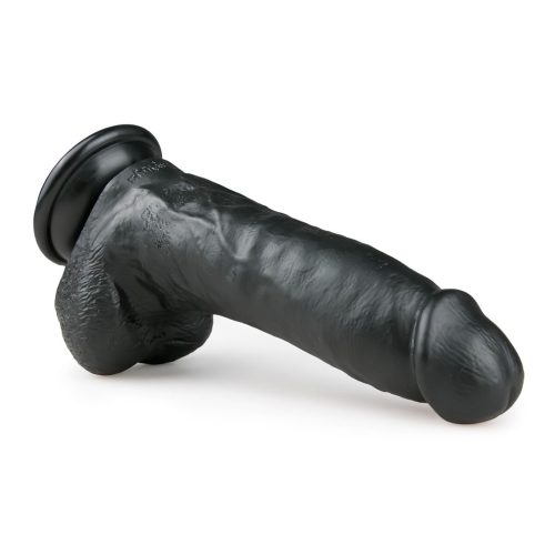Easytoys - fekete tapadókorongos, herés dildó - 20 cm