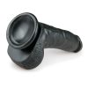 Easytoys - fekete tapadókorongos, herés dildó - 20 cm