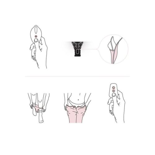 Exkluzív akkus rádiós vibrációs fekete alsó - Pantyrebel
