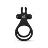 Easytoys Share Ring - vibrációs fekete pénisz- és heregyűrű