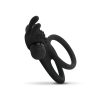 Easytoys Share Ring - vibrációs fekete pénisz- és heregyűrű