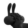 Easytoys Share Ring - vibrációs fekete pénisz- és heregyűrű