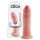 King Cock 9 - tapadókorongos élethű dildó (23cm) - natúr