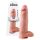 King Cock 12 herés nagy dildó (30 cm, testszínű)
