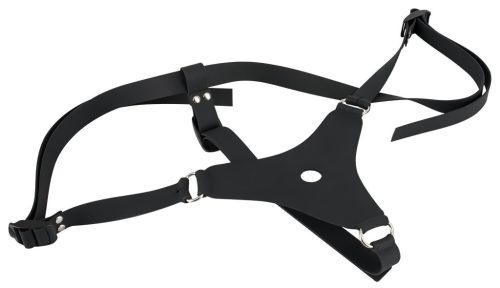 You2Toys - Silicone Strap-On - felcsatolható dildó (fekete)